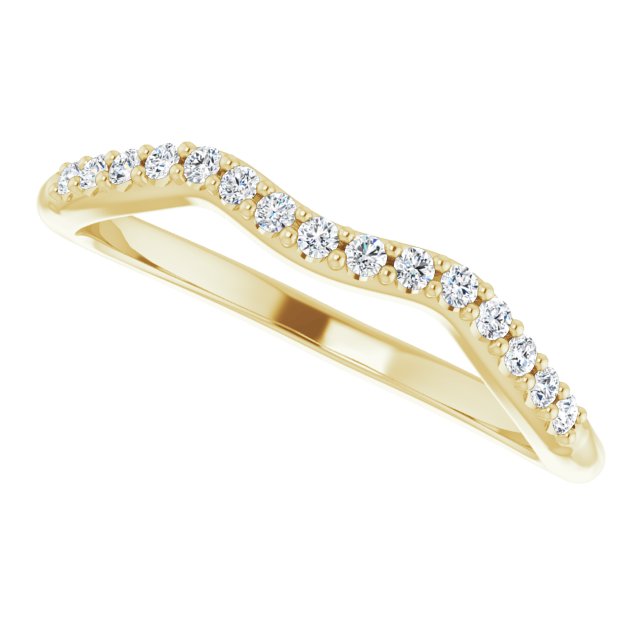 14K Yellow 1/10 CTW Lab-Grown Diamond Band