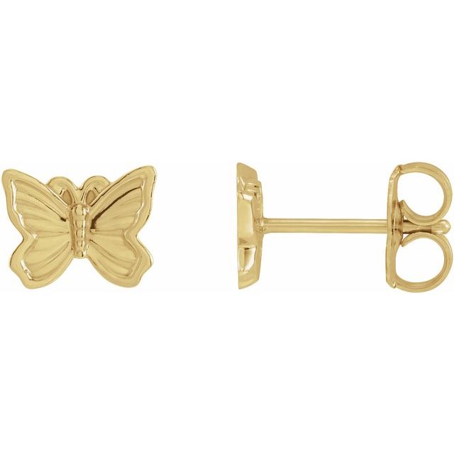 14K Petite Butterfly Earrings