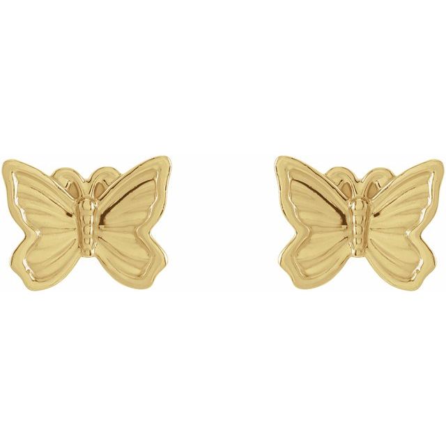 14K Petite Butterfly Earrings
