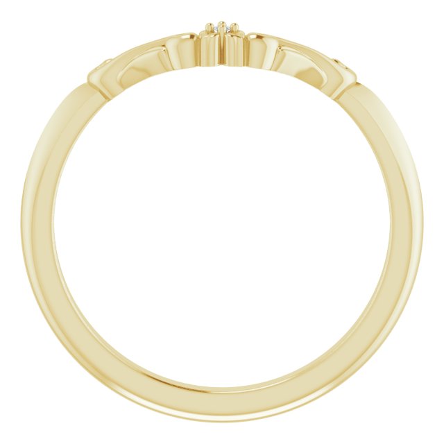 14K Yellow .0025 CTW Natural Diamond Matching Band