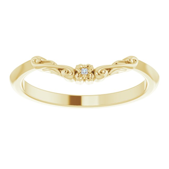 14K Yellow .0025 CTW Natural Diamond Matching Band