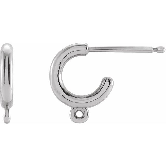 Sterling Silver Hoop Earring Top