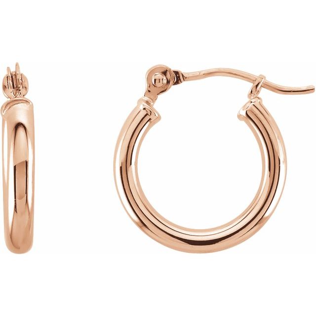 14K Tube Hoop Earrings