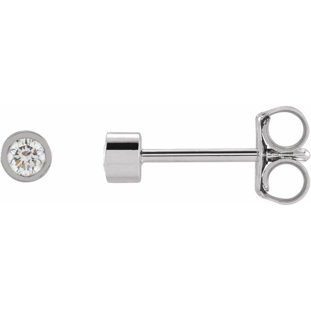 14K 1/10 CTW Lab-Grown Diamond Micro Bezel-Set Earrings