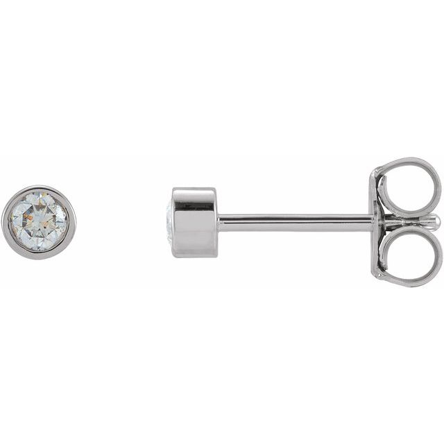1/8 CTW Natural Diamond Micro Bezel-Set Earrings