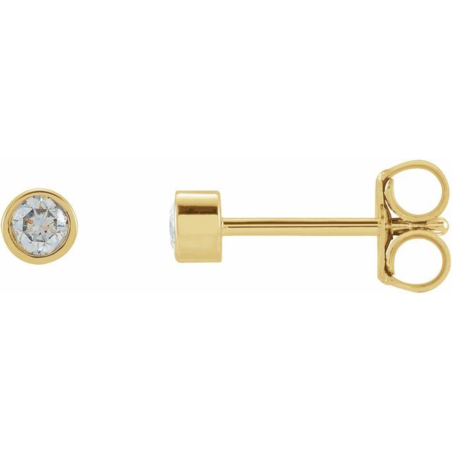 14K 1 CTW Lab-Grown Diamond Micro Bezel-Set Earrings