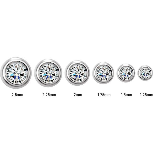 1/8 CTW Natural Diamond Micro Bezel-Set Earrings