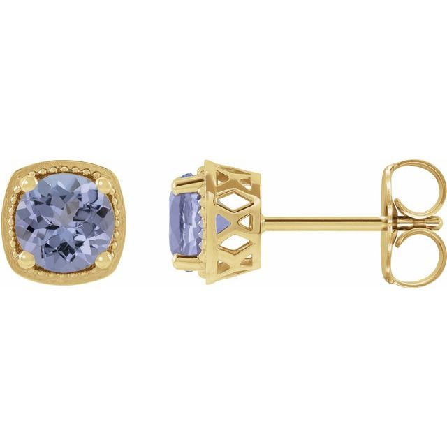 14K Natural Tanzanite Earrings