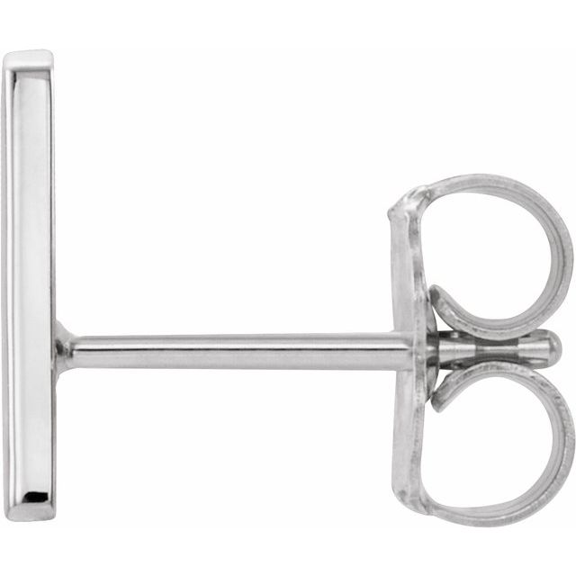 14K Single Initial A Earring