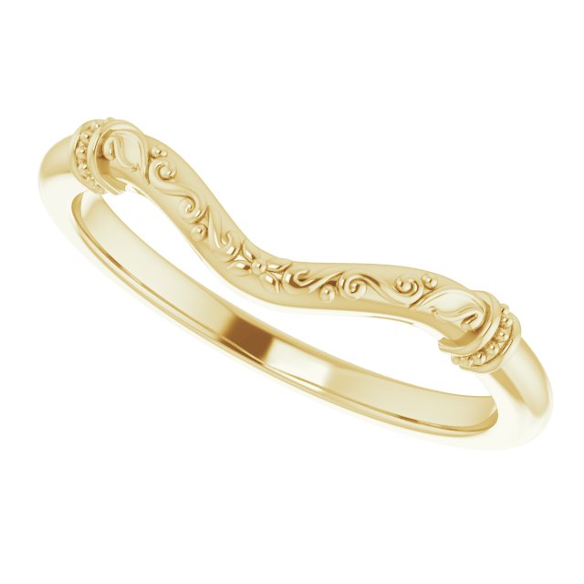14K Band for Heart Ring