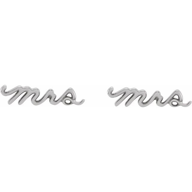 14K Mrs Earrings