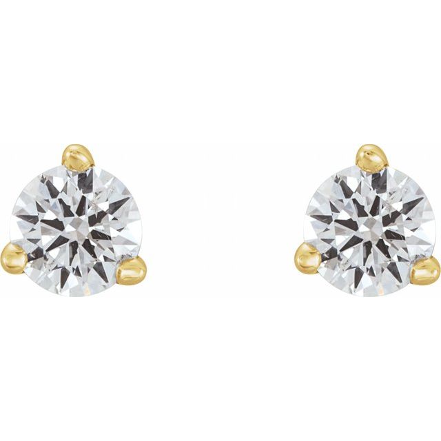 14K 1/5 CTW Natural Diamond Earrings