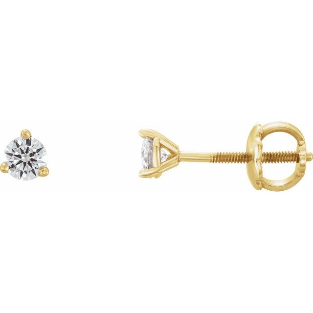 14K 1/5 CTW Natural Diamond Earrings