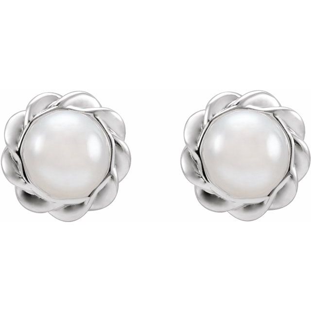 14K Cultured Freshwater Pearl Rope Earrings