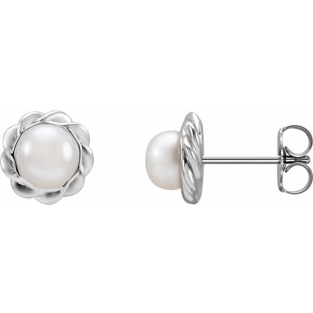14K Cultured Freshwater Pearl Rope Earrings