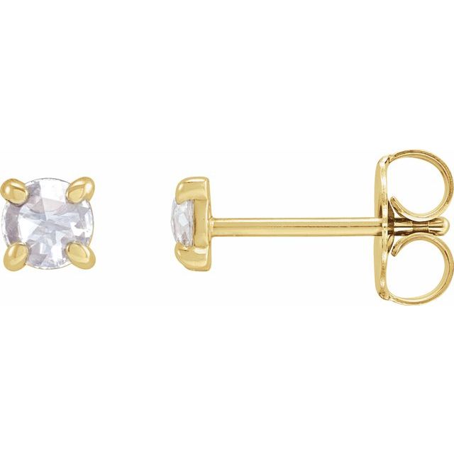 14K 1/6 CTW -Cut Natural Diamond Stud Earrings