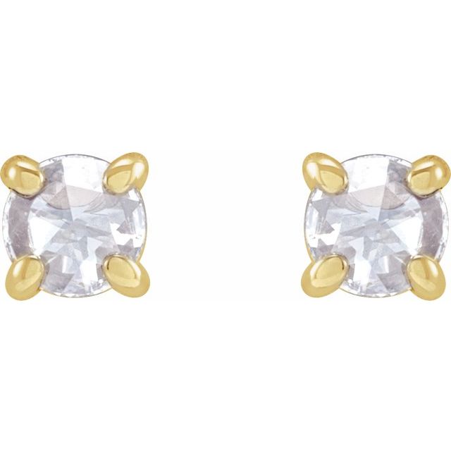 14K 1/6 CTW -Cut Natural Diamond Stud Earrings
