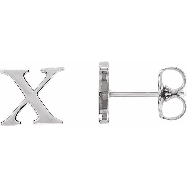 14K Single Roman Numeral X Earring