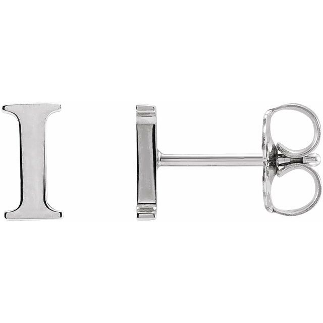 14K Single Roman Numeral I Earring
