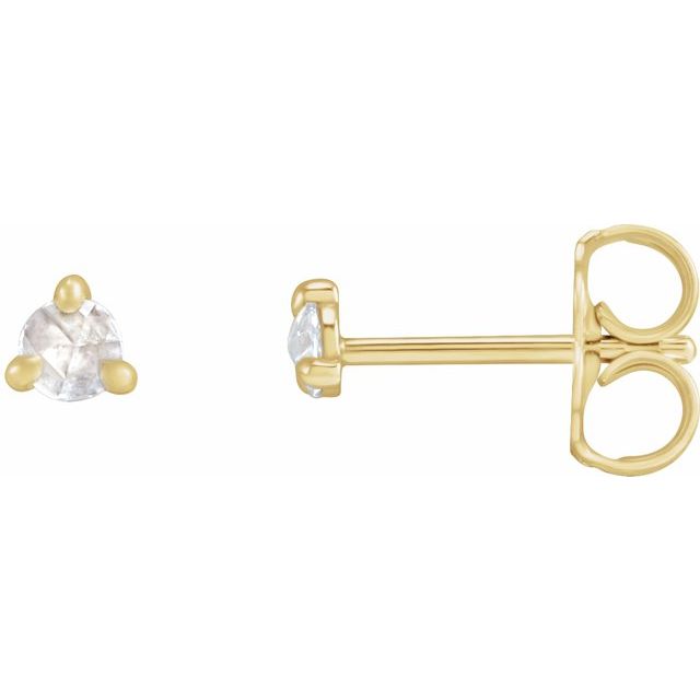 14K .04 CTW -Cut Natural Diamond Stud Earrings