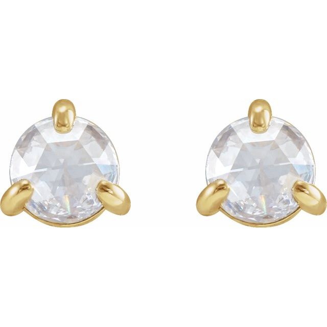 14K .04 CTW -Cut Natural Diamond Stud Earrings