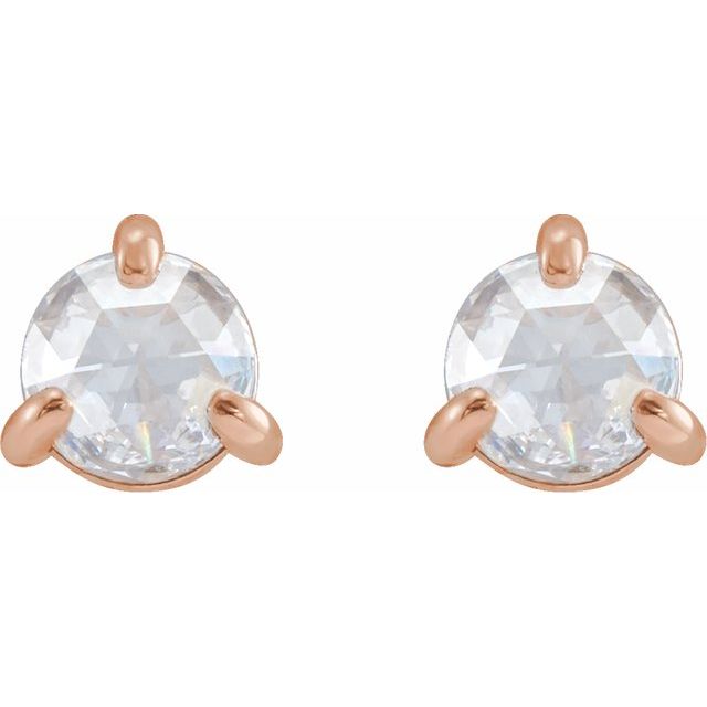14K 1/8 CTW -Cut Natural Diamond Stud Earrings