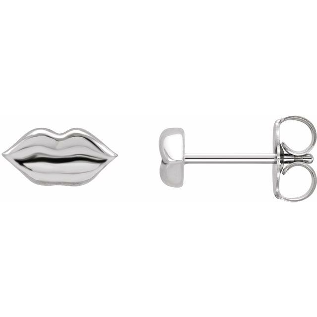 Sterling Silver Lip Single Earring