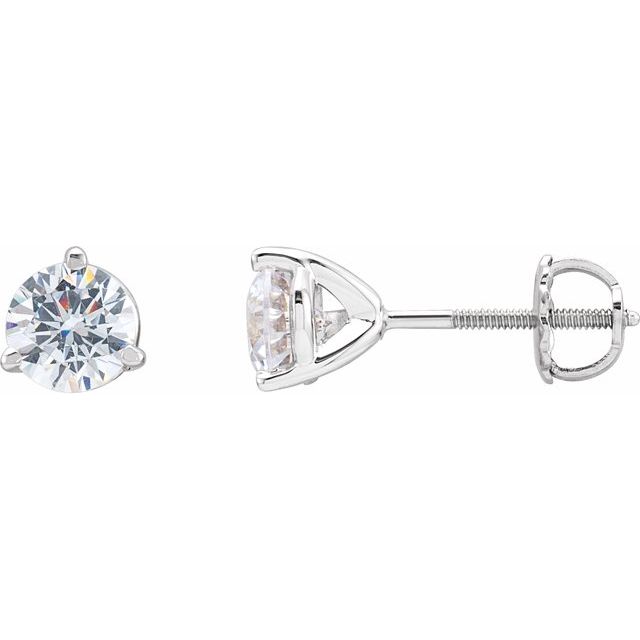 14K Imitation Cubic Zirconia Stud Earrings
