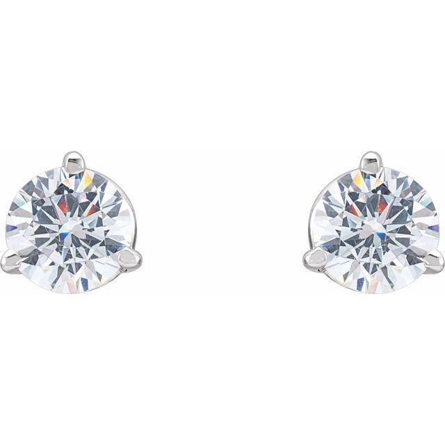 14K Imitation Cubic Zirconia Stud Earrings