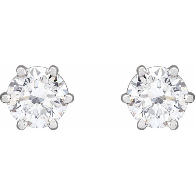 14K 1 CTW Lab-Grown Diamond Earrings