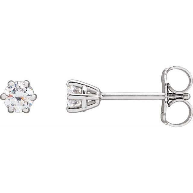 14K 1/4 CTW Lab-Grown Diamond Earrings
