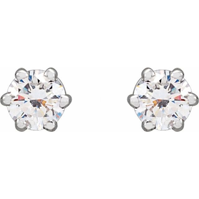 14K 1/4 CTW Lab-Grown Diamond Earrings