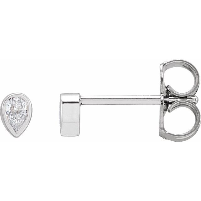 14K 1/10 CTW Lab-Grown Diamond Bezel-Set Earrings