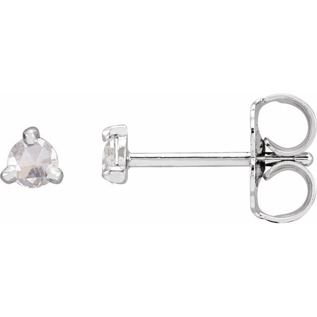 14K .08 CTW -Cut Natural Diamond Stud Earrings
