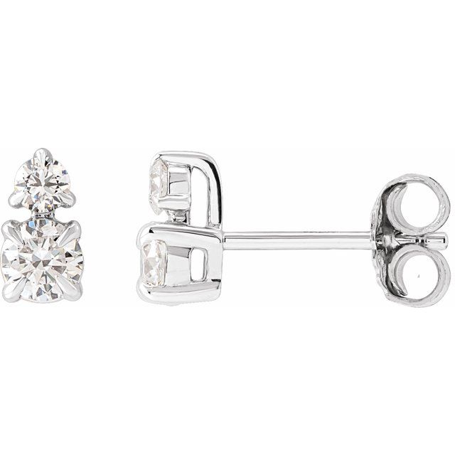 14K 1/2 CTW Lab-Grown Diamond Earrings