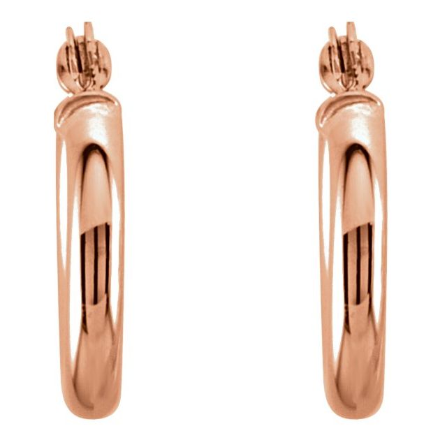 14K Tube Hoop Earrings