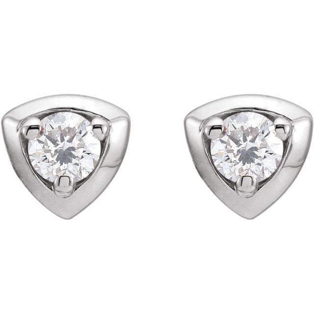 14K 1/5 CTW Natural Diamond Geometric Earrings