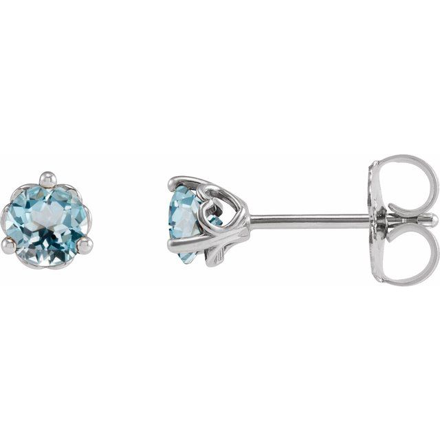 Sterling Silver Natural Sky Blue Topaz Cocktail-Style Earrings