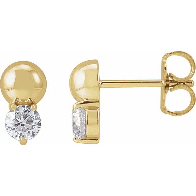 14K 1/3 CTW Lab-Grown Diamond Bead Earring