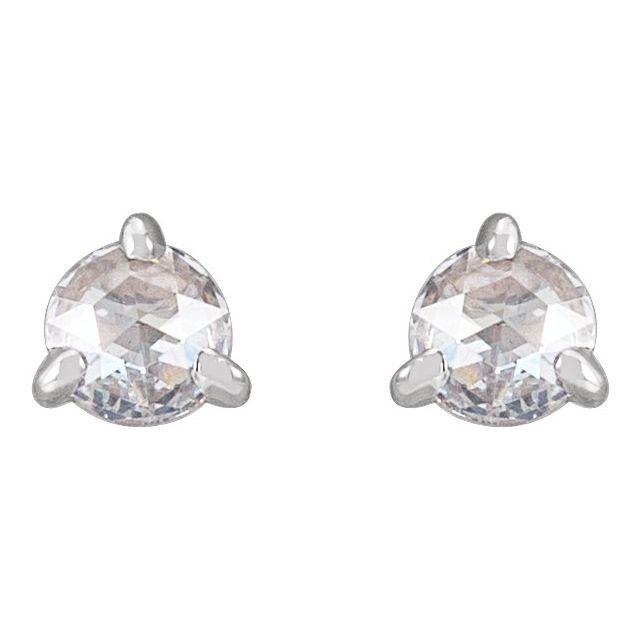14K 1/5 CTW -Cut Natural Diamond Stud Earrings