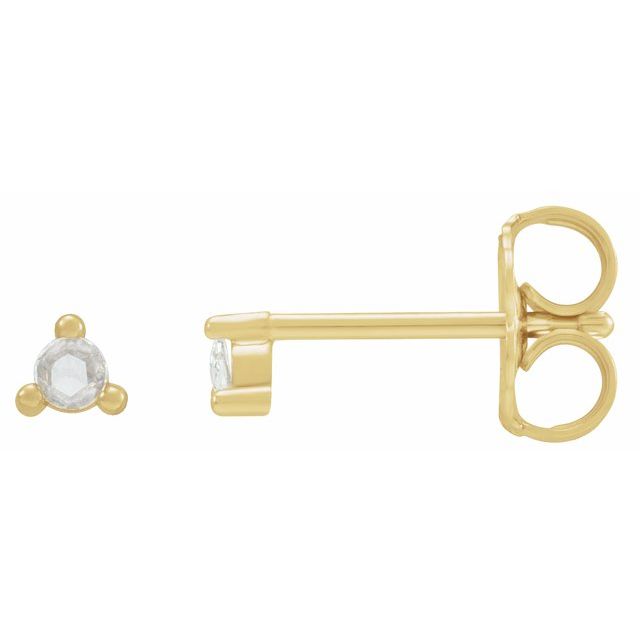 14K .04 CTW -Cut Natural Diamond Earrings