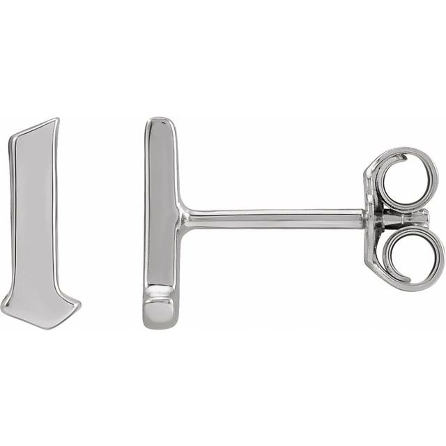 14K Gothic Initial L Earring