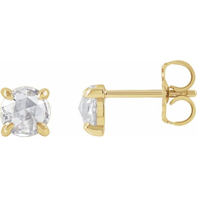 14K Stuller Lab-Grown Moissanite 4-Prong Claw Earrings