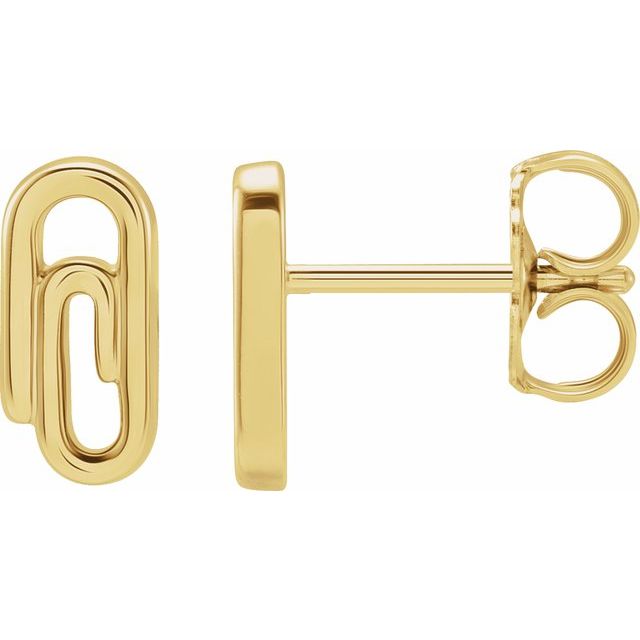 14K Paperclip Earrings