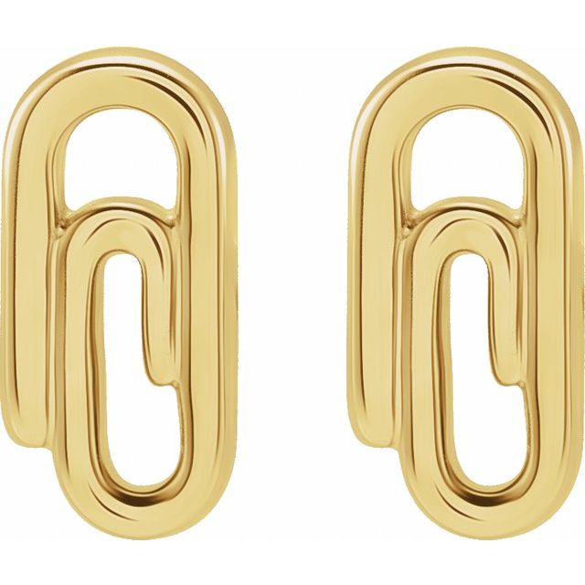 14K Paperclip Earrings