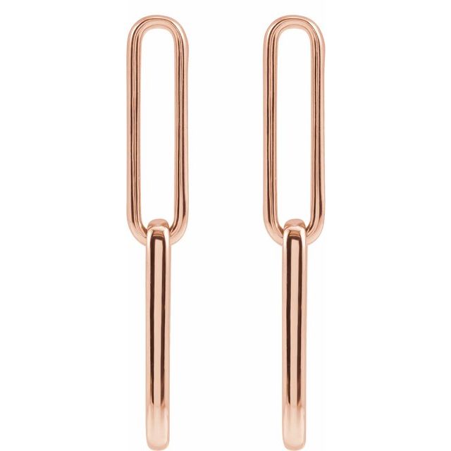 14K Paperclip-Style Earrings