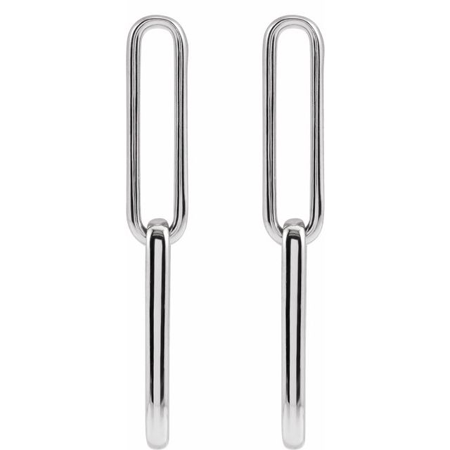 14K Paperclip-Style Earrings