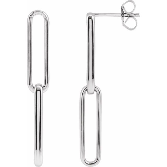 14K Paperclip-Style Earrings