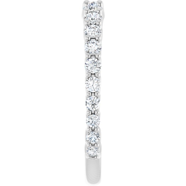 14K White 5/8 CTW Lab-Grown Diamond Matching Band