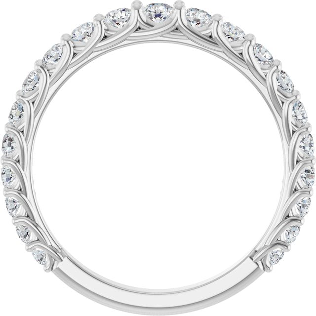 14K White 5/8 CTW Lab-Grown Diamond Matching Band